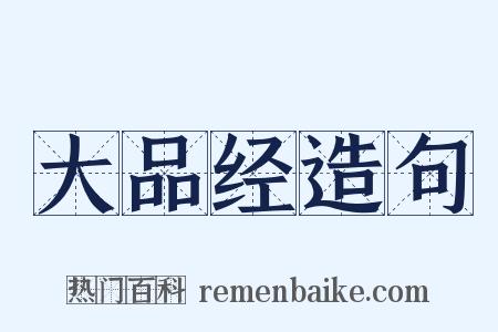 大品经造句是什么意思的图片